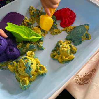 Набор для лепки Kinetic Sand Разноцветный замок с формочками 6060240: отзыв пользователя Детский Мир