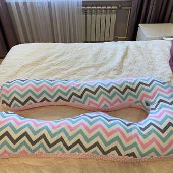 Подушка для беременных AmaroBaby анатомическая 340х72 см Зигзаг розовый: отзыв пользователя Детский Мир