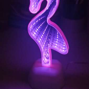 Светодиодная лампа-зеркало Uniglodis Фламинго розовый свет: отзыв пользователя Детский Мир