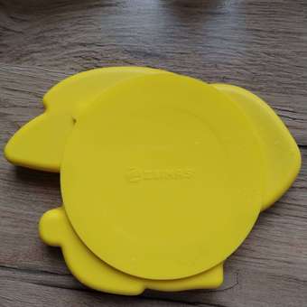 Набор для кормления Zeimas Тарелка на присоске c ложкой Зайчик желтый: отзыв пользователя Детский Мир