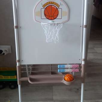 Детский мольберт InHome для рисования двусторонний с баскетбольной корзиной: отзыв пользователя Детский Мир