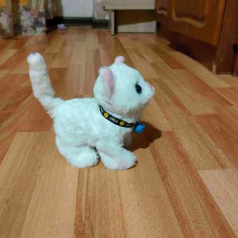 Игрушка интерактивная мягкая FAVORITSTAR DESIGN Пушистый котенок белый с мышкой: отзыв пользователя Детский Мир
