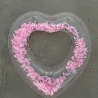 Детский надувной круг Solmax для плавания в форме сердца с перьями цвет фуксия 90 см SM06989: отзыв пользователя Детский Мир