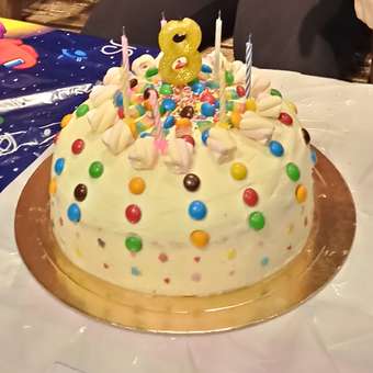 Свеча для торта Золотая сказка цифра 8 с глиттером 6 см на шпажке в блистере: отзыв пользователя Детский Мир