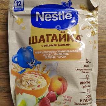 Каша Nestle мультизлаковая яблоко-земляника-персик 190г с 12месяцев: отзыв пользователя Детский Мир