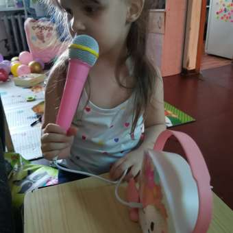 Караоке для детей Solmax Белочка с микрофоном и колонкой Bluetooth: отзыв пользователя Детский Мир