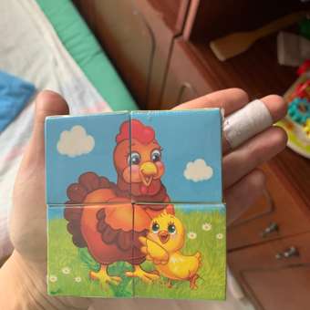 Кубики картонные развивающие IQ-ZABIAKA Животные Мамы и дети: отзыв пользователя Детский Мир
