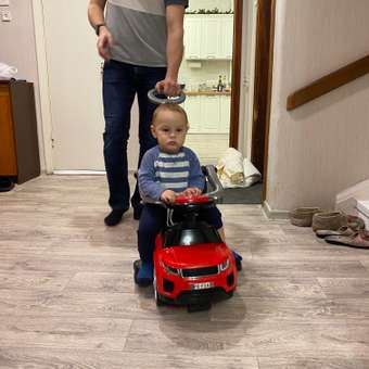 Каталка BabyCare Sport car кожаное сиденье красный: отзыв пользователя Детский Мир