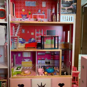 Комод для кукольного домика Pema kids розово-белый Материал МДФ: отзыв пользователя Детский Мир