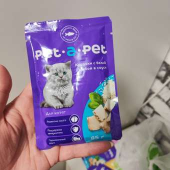 Влажный корм для кошек Pet-a-Pet 0.085 кг курица (полнорационный): отзыв пользователя. Зоомагазин Зоозавр