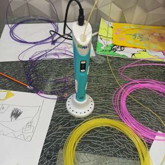 Набор для 3D-моделирования 3DPEN-2 3D ручка с PLA и трафаретами: отзыв пользователя Детский Мир