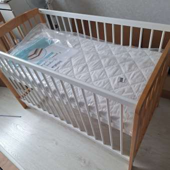 Детская кроватка Polini kids прямоугольная, без маятника (бук, белый): отзыв пользователя Детский Мир