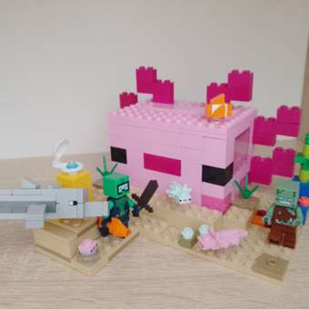Конструктор LEGO Minecraft The Axolotl House 242 дет.: отзыв пользователя ДетМир