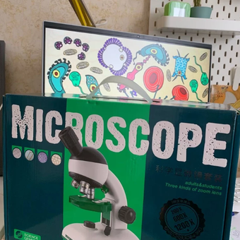 Детский микроскоп школьный ORGANIC BRAND большой набор для опытов и исследований для юного ученого: отзыв пользователя Детский Мир
