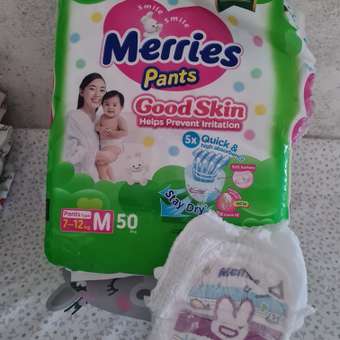 Трусики Merries Good Skin M (7-12 кг) 50 шт.: отзыв пользователя Детский Мир