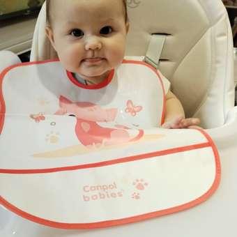 Нагрудник Canpol Babies мягкий с кармашком Розовый 2/919_pin: отзыв пользователя Детский Мир