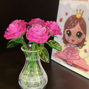 3D-пазл Crystal Puzzle IQ игра для девочек кристальный Букет в вазе розовый 41 деталь: отзыв пользователя Детский Мир