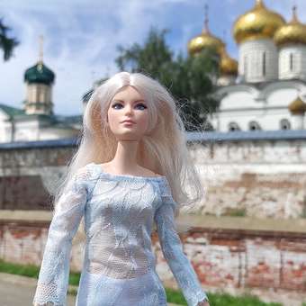 Одежда для кукол VIANA туника и лосины голубой/белый: отзыв пользователя Детский Мир