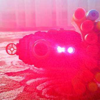 Бластер Автомат-пулемет BalaToys с лазерным прицелом и мягкими пульками 14 шт: отзыв пользователя Детский Мир