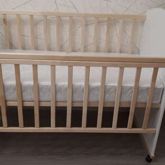 Детская кроватка Babyton прямоугольная, (береза, белый): отзыв пользователя ДетМир