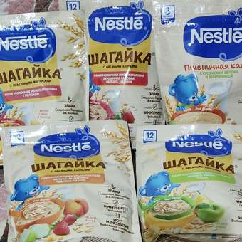 Каша молочная Nestle мультизлаковая с фигурками из пшеницы яблоко-абрикос 190г с 12месяцев: отзыв пользователя ДетМир