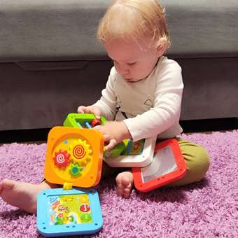 Развивающая игрушка GRACE HOUSE для малышей 7 в 1 Бизиборд Сортер Кубик: отзыв пользователя Детский Мир