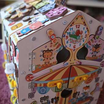 Бизиборд домик развивающий Evotoys Эвопарк макси со светом: отзыв пользователя Детский Мир