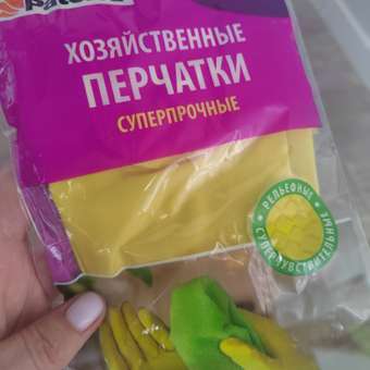 Перчатки хозяйственные Paterra 402-393: отзыв пользователя Детский Мир
