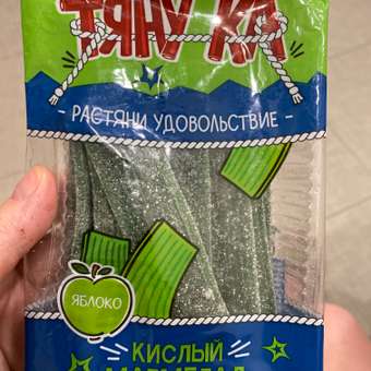 Мармелад жевательный Тяну-ка в форме ленточек со вкусом зеленого яблока в кислой обсыпке 200г: отзыв пользователя Детский Мир