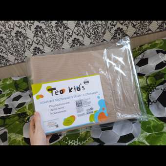 Комплект постельного белья TEO kids Футбол 1.5 спальный простыня на резинке 90х200 рис.4726-2: отзыв пользователя Детский Мир