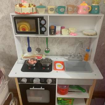 Детская кухня деревянная Lisa Doll с посудой и техникой: отзыв пользователя Детский Мир