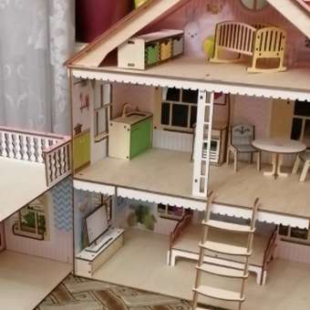 Кукольный домик M-WOOD Особняк с мебелью: отзыв пользователя Детский Мир
