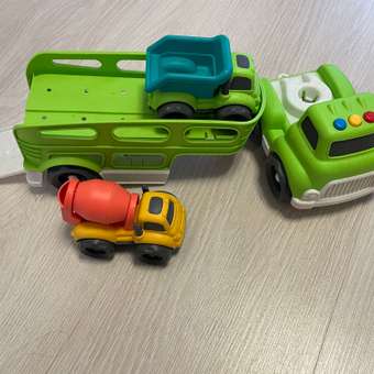 Игрушка Funky Toys Эко-грузовик с функциями свет/звук с 2 машинками Зеленый 30 см FT0416301: отзыв пользователя Детский Мир