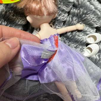 Кукла SHARKTOYS 15 см с бантом в фиолетовом платье в подарочной коробке: отзыв пользователя Детский Мир