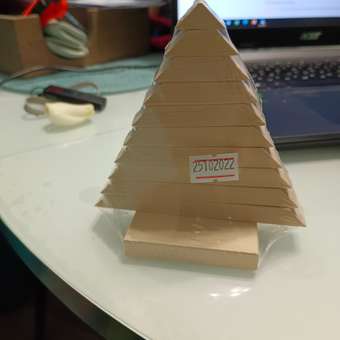 Детская пирамидка POMPOSHKI «Ёлочка» деревянная материал: берёза: отзыв пользователя Детский Мир