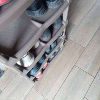 Этажерка elfplast для обуви серо-коричневая 5 полок: отзыв пользователя Детский Мир