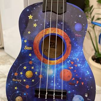 Гитара гавайская Ocie укулеле 54 см 4 струны Синяя: отзыв пользователя Детский Мир