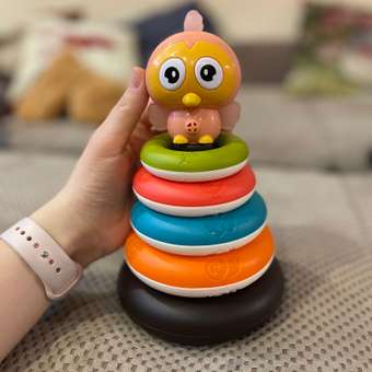 Пирамидка-неваляшка BOSSTOYS Развивающая игрушка для малышей Волшебный совенок Premium: отзыв пользователя Детский Мир