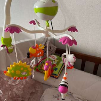 Мобиль Жирафики Игрушка подвесная погремушка в коляску кроватку Зоопарк: отзыв пользователя Детский Мир