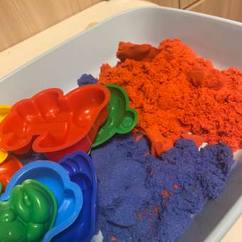 Песок для лепки LORI разноцветный кинетический для творчества с песочницей и формочками: отзыв пользователя Детский Мир