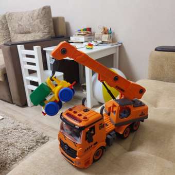 Конструктор Funky Toys грузовик с подъемным краном FT61110: отзыв пользователя Детский Мир