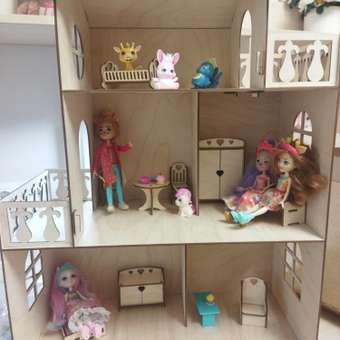 Кукольный дом Pema kids Без окрашивания София Мини с мебелью: отзыв пользователя Детский Мир