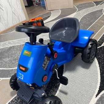 Каталка Полесье Трактор Синий с прицепом 84651: отзыв пользователя Детский Мир