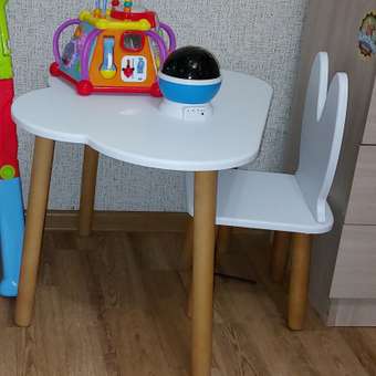 Набор стол и стул Азбука Кроваток деревянный для детей Kiddest Premium Облачко и Зайка: отзыв пользователя Детский Мир