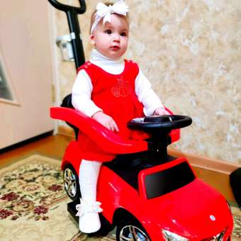 Каталка BabyCare Mercedes-Benz AMG C63 Coupe кожаное сиденье красный: отзыв пользователя Детский Мир