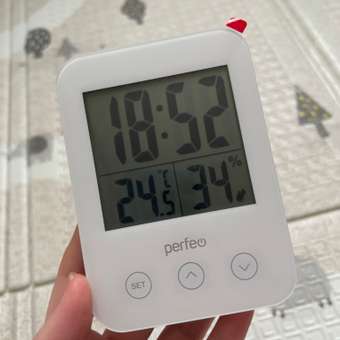 Часы-метеостанция Perfeo Touch белый PF-S681 время температура влажность: отзыв пользователя Детский Мир
