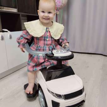 Каталка BabyCare Sport car кожаное сиденье белый: отзыв пользователя Детский Мир