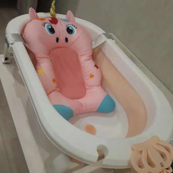Ванна складная LaLa-Kids с термочувствительной пробкой розовая: отзыв пользователя Детский Мир