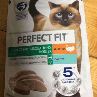 Корм для стерилизованных кошек PerfectFit паштет с индейкой 75г: отзыв пользователя. Зоомагазин Зоозавр