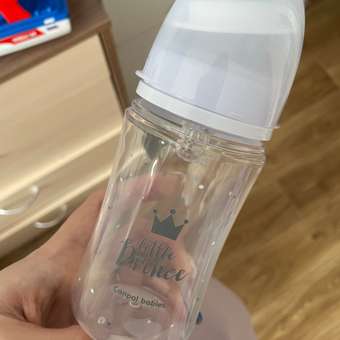 Бутылочка для кормления Canpol Babies EasyStart Royal Baby PP с широким горлышком 240мл с 3месяцев Голубой: отзыв пользователя Детский Мир